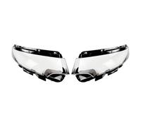 Carcasa de la pantalla de la lámpara Pantalla de faro transparente cubierta de lente carcasa de lámpara negra para Edge 2009 2012(A Pair)