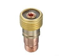 Carcasa de latón para lente de gas Stubby con componente de malla compatible con WP-17 WP-18 WP-26 para antorchas Tig (17CB20G 2,4 mm)