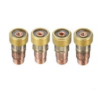 Carcasa de latón para montaje de lente de gas Stubby con soporte de malla para WP-17 WP-18 WP-26 para modelos de antorcha Tig (17CB20G 2.4 mm)