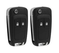 Carcasa de Llave de Coche de 2 Botones Tipo Cuchillo para Insignia, Astra, Meriva, Zafira, Movano, Mokka, Adam - Carcasa Duradera de Plástico y Metal, Color Negro