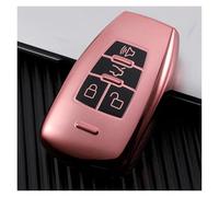 Carcasa de Llave de Coche para BAIC EU5 D50 BJ40 DJ80 TPU Coche 4 Botones Funda De Llave Remota Funda para Llave Fob Shell Titular Protector Accesorios(Pink Key Case)