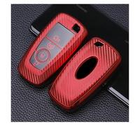 Carcasa de Llave de Coche para Ford Fusion Mustang Explorer F150 F250 F350 EcoSport Edge S-MAX Ranger Lincoln Mondeo MKC MKZ 3 4 Botones Funda para Llave De Coche(Red4)