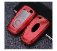 Carcasa de Llave de Coche para Ford Fusion Mustang Explorer F150 F250 F350 EcoSport Edge S-MAX Ranger Lincoln Mondeo MKC MKZ 3 4 Botones Funda para Llave De Coche(Red3)