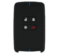 Carcasa de llave de coche para Renault Clio Megane Koleos Kadjar Kangoo Twingo Talisman Captur Espace Dacia Duster Carcasa de llave de coche, funda para tarjeta Re-Nault, silicona TPU 4 botones (azul