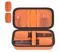 Carcasa de micrófono inalámbrico para JBL PartyBox y sistema de dos micrófonos, resistente a los golpes, caja de almacenamiento de viaje con tapa de espuma de micrófono, capacidad para 2 micrófonos