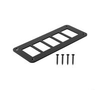 Carcasa de panel de interruptor basculante para vehículos, soporte de aluminio negro para interruptores de 2 vías, 3 vías, 4 vías y 5 vías (5 vías)