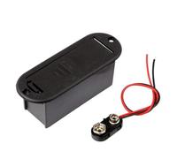 Carcasa de plástico ABS para pilas de 9 V en bajos de guitarra. Ofrece un mantenimiento sin problemas y una excelente durabilidad. Carcasa de batería para efecto guitarra Fuente de alimentación