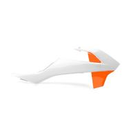 POLISPORT 8417900004 - Tapas de Radiador Resistentes y duraderas Compatible con Motocicletas KTM en Color Blanco/Naranja