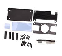 Carcasa de refrigeración pasiva, carcasa de refrigeración pasiva de aleación de aluminio de conducción rápida de calor, tamaño pequeño, para Zero 2W Zero (Encabezado de pin negro)