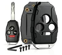 Carcasa de repuesto para llavero Honda Accord, Civic, Pilot, CRV, fácil | Resistente y resistente a las grietas, 5 insertos de latón moldeado y tornillos SS, bucle SS 304, no necesita corte ni