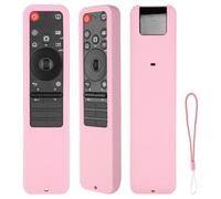 Carcasa de silicona compatible con LG MR25GA TV Mágica Mando a distancia Carcasa protectora a prueba de golpes con un Lanyard (rosa)