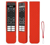 Carcasa de silicona compatible con Philips SRC-3216-12 SRC-3216-06S SRC-3215-01 SRC-3215-06 TV Mando a distancia Carcasa protectora a prueba de golpes con un cordón (rojo)