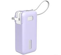 Carcasa de silicona de perfil bajo para banco de energía Anker 3 en 1 de 10000 mAh, conserva la funcionalidad original del dispositivo (morado)