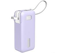 Carcasa de silicona para anclas Nano 3 en 1 10000 mAh, resistente a los golpes, ligera y resistente a los arañazos, color negro (morado)
