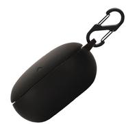 Carcasa de silicona para Anker Soundcore Liberty 4, funda protectora a prueba de golpes y piel protectora para Anker Soundcore Liberty 4 con llavero (negro)