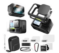 Carcasa de silicona para Hero13, Hero 12, Hero 11, Hero 10, Hero 9 Black, accesorios para GoPro con mini bolsa de transporte de poliuretano, tapa de objetivo, protector de pantalla y cordón