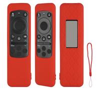 Carcasa de Silicona para Mando a Distancia Compatible con Samsung BN59-01432A BN59-01432D BN59-01455E BN59-01432J TV Mando a Distancia Funda Protectora a Prueba de Golpes con un cordón (Rojo)