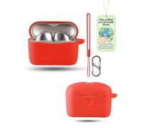 Carcasa de silicona para Sennheiser Momentum True Wireless 5, funda | Incluye cordón y mosquetón en 8 | Funda de protección flexible antigolpes y antipolvo para auriculares inalámbricos, rojo