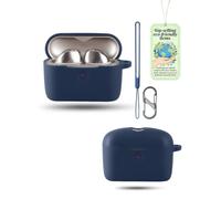 Carcasa de silicona para Sennheiser Momentum True Wireless 5, funda | Incluye cordón y mosquetón en 8 | Funda de protección flexible antigolpes y antipolvo para auriculares inalámbricos, azul