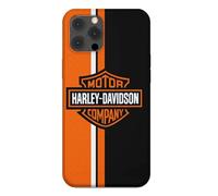 Carcasa de silicona transparente para Apple iPhone impresa en Francia, Harley Davidson Orange (iPhone 13 Pro Max)