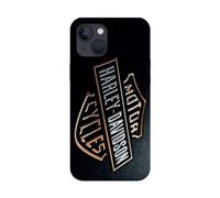 Carcasa de silicona transparente transparente para Apple iPhone impresa en Francia, Harley Davidson Logo (iPhone 14)