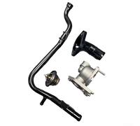 Carcasa de termostato y tubo de refrigerante para i10 i20 2007-2020, OEM 2563003100 2545003002, repuesto de ABS de metal con cubierta de termostato y tubería