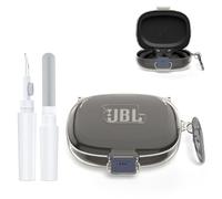 Carcasa de TPU para JBL Endurance Peak 4. Resistente a golpes, polvo y arañazos. Con mosquetón y lápiz de limpieza, protección fiable para el estuche de carga de auriculares (gris transparente)