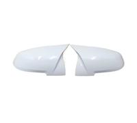 carcasa del espejo retrovisor 2x Cubierta De Espejo Blanca Negra | Para BMW Para 1 2 3 3GT 4 X1 E84 M2 i3 Serie Material ABS(Bright White)