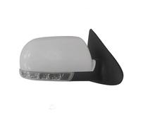 Carcasa del espejo retrovisor del coche Espejo retrovisor lateral plegable para Hyundai Santa Fe 2.4L 2.7L 2007-2012, lado izquierdo y derecho, 8 pines, con lámpara(White right)