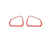 Carcasa del espejo retrovisor Para Mustang 2015+ cubiertas de espejo ABS cubierta decoración retrovisor lateral exterior automóvil pegatinas(Red Trims)