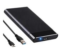 Carcasa Disco Duro 2.5", 5Gbps USB C 3.0 Gen 2 Caja Disco Duro para HDD SSD SATA I/II/III de 7mm y 9.5mm de Altura con Cable USB,Sopporta UASP Trim, No Requiere Herramientas