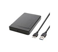 Carcasa Disco Duro 2,5" Caja Disco Duro 2.5 USB 3.0 con UASP, Carcasa SSD para HDD/SSD SATA 7mm/9.5mm hasta 2TB Compatible con PC, Xbox, PS4/5 con Instalación Sin Herramientas y Cable USB 3.0