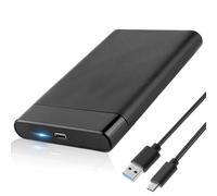 Carcasa Disco Duro 2,5" Externo 6Gbps USB C 3.1 Gen 2 Caja de Disco Duro para HDD SSD SATA I II III de 7mm y 9.5mm no Requiere Herramientas Sopporta UASP Trim Compatible con Xbox PS4 PC con Cable USB