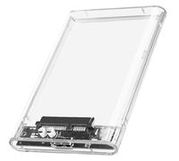Carcasa Disco Duro 2,5" Transparente con USB 3.0 Cable Caja Externa para HDD SSD SATA de 7mm/9,5mm hasta 6TB con Chip Inteligente UASP Trim Diseño Transparente Antigolpes Plug-to-Play Sin Herramienta