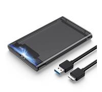 Carcasa Disco Duro 2,5", USB 3.0 Caja Disco Duro para HDD SSD SATA I/II/III de 7mm y 9.5mm de Altura con Cable USB, Caja Disco Duro nstalación sin Herramientas Amplia Compatibilidad con Windows, Linux