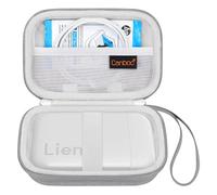 Carcasa Dura de la Impresora fotográfica canboc 2x3, Caja de Impresora instantánea portátil Mini, Bolsa de Malla Adecuada para Papel fotográfico, Cable, Gris (Solo Carcasa)