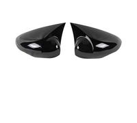 Carcasa Espejo Coche Para Ford Fiesta 7 VII MK7 Carbon Fiber | 2010-2017 Bright Black Side Rearview Fibra de carbono Cubierta de espejo retrovisor(Bright black)