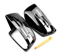 Carcasa Espejo Para M&ercedes Para B&enz A W176 B W246 C W204 E W212 Cla W117 Gla X156 Glk X204 Cls Clase W218 Espejo Retrovisor Coche Cubiertas Coche Espejos Coche(Bright Black)