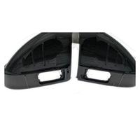 Carcasa espejo retrovisor 2 Uds Tapas De Espejo Lateral Negro Para A4 A5 B9 2017 2018 2019 S4 S5 RS5 Cubiertas Repuesto Perla Brillante Cubierta Espejo Retrovisor Coche(With blind spot)