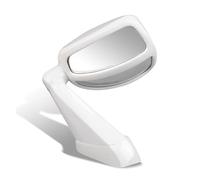 Carcasa espejo retrovisor coche Espejo retrovisor para punto ciego de coche SUV espejo gran angular cubierta para capó automóvil(Left White)