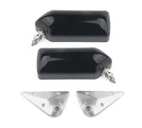 Carcasa Espejo Retrovisor Espejo Retrovisor Universal Retro Coche 2 Piezas Artesanal Cuadrado Estilo F1 Superficie Azu, Soporte Metal