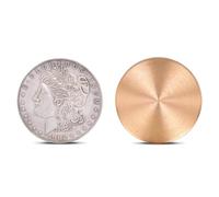 Carcasa expandida para aparecer/desaparecer, accesorios mágicos para magia de monedas (1 carcasa + 1 moneda Morgan de cobre)