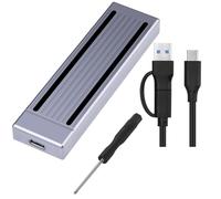 Carcasa externa de disco sólido compatible con interfaces M Key con efectos Argb geniales y carcasa de metal, transferencia de datos NVMe Ssds de 10 Gbps, carcasa