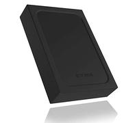 Carcasa externa Icy Box IB-241WP para disco duro SATA HDD y SSD de 2,5 pulgadas con USB 3.0 (UASP). Protección contra la pérdida de datos e infecciones de virus, aluminio, gris negro Negro