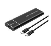 Carcasa externa USB 3.1 tipo C de 5 Gbps para SSD NVMe 2230/2242/2260/2280 NVMe SSD, diseño sin herramientas, funda de expansión de almacenamiento externo