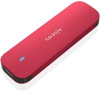 Carcasa externa USB 3.2 para M2 NVME (roja) - AISENS