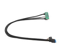 Carcasa frontal de 60 cm con puertos USB 3.0, conector de audio HD, placa de E/S, cableado interno, marco USB y kit de montaje DIY.
