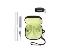 Carcasa Funda para Baseus Bass BF1 Auriculares, toergy a prueba de golpes, impermeable, suave y delgado Funda de silicona con cordón, llavero y kit de limpieza, negro