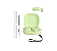 Carcasa Funda para Baseus Bass BF1 Auriculares, toergy a prueba de golpes, impermeable, suave y delgado Funda de silicona con cordón, llavero y kit de limpieza, verde