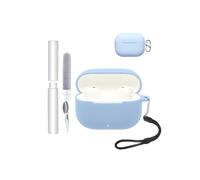 Carcasa Funda para Huawei FreeBuds SE 4 ANC Auriculares toergy a prueba de golpes, impermeable, suave y delgada Funda de silicona con cordón, llavero y kit de limpieza, azul
